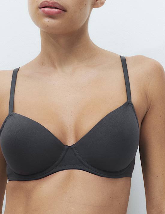 3 Pack Cotton Rich Wired Full Cup Bras A-E