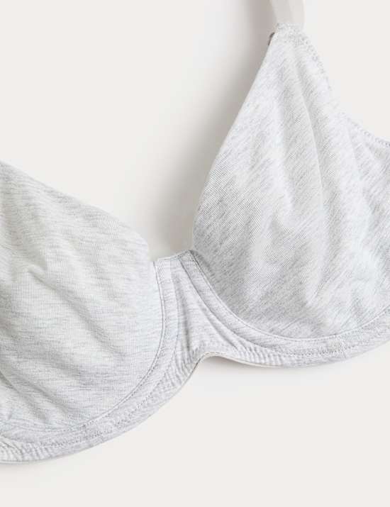 3 Pack Cotton Rich Wired Full Cup Bras (A-E)