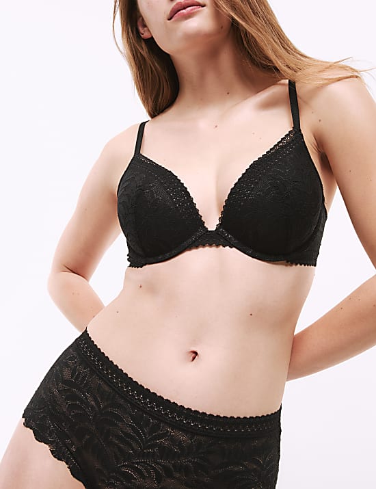 Σουτιέν push-up Flexifit™ με μπανέλα και δαντέλα A-E