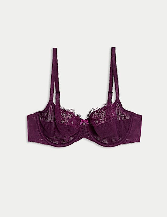Jasmine Lace Wired Balcony Bra A-E