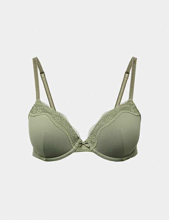 Jasmine Lace Wired Demi Cup Bra (A-E)