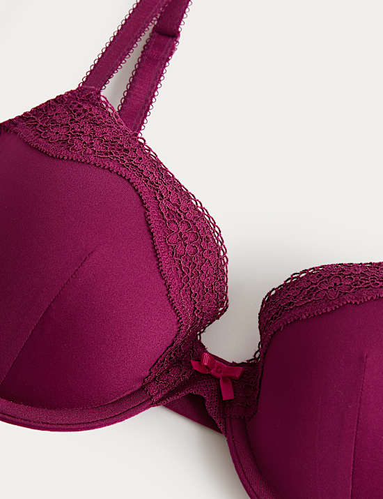 Jasmine Lace Wired Demi Cup Bra (A-E)