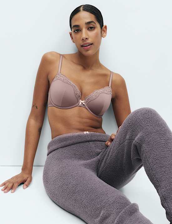 Jasmine Lace Wired Demi Cup Bra (A-E)