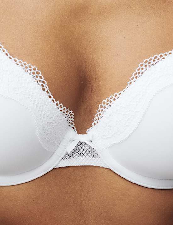 Jasmine Lace Wired Demi Cup Bra (A-E)