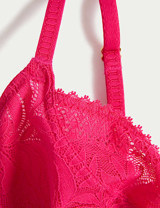 Sujetador balconette con aros y encaje Flexifit™ para copa A-E