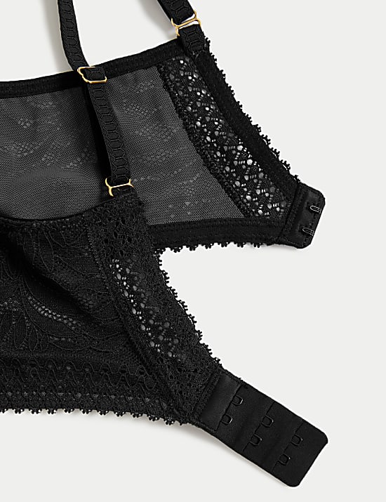 Sujetador balconette con aros y encaje Flexifit&trade; para copa A-E