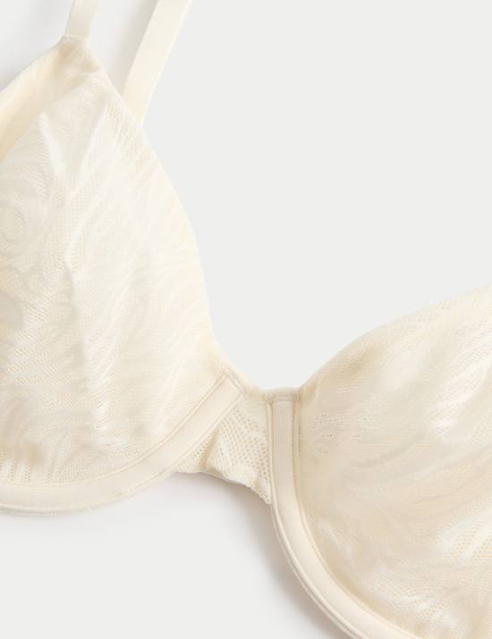 Body Lace Wired Demi Cup Bra (A-E)