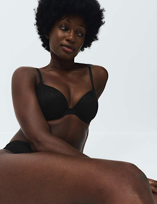 Body Lace Wired Demi Cup Bra (A-E)