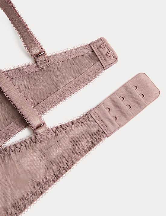 Jasmine Lace Sheer Wired Demi Cup Bra (A-E)