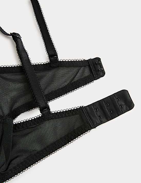 Jasmine Lace Sheer Wired Demi Cup Bra (A-E)