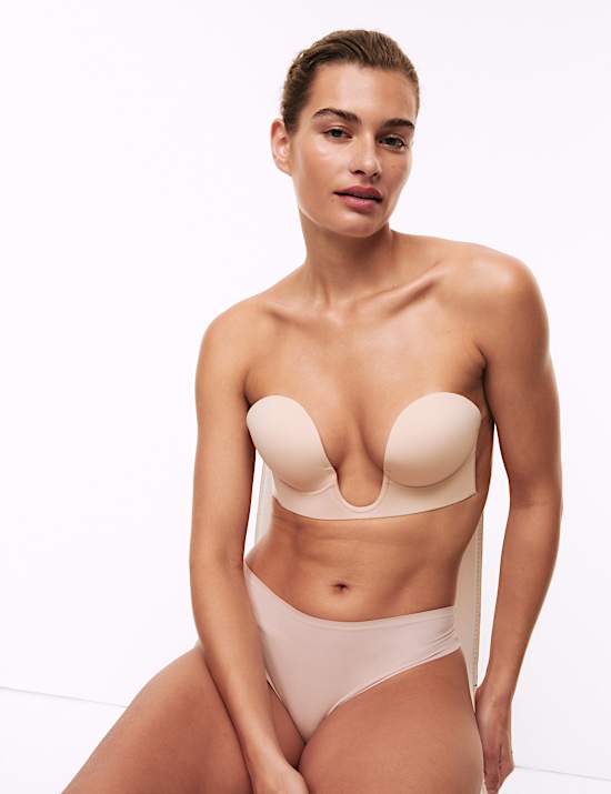 U Plunge Push Up Stick on Bra A-E