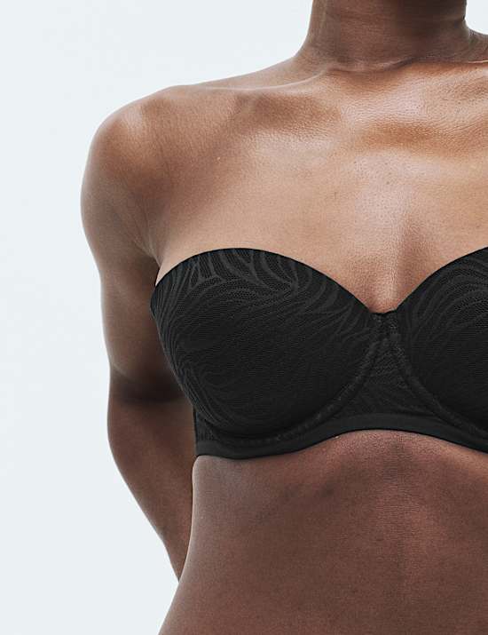 Body Lace Wired Strapless Bra (A-E)
