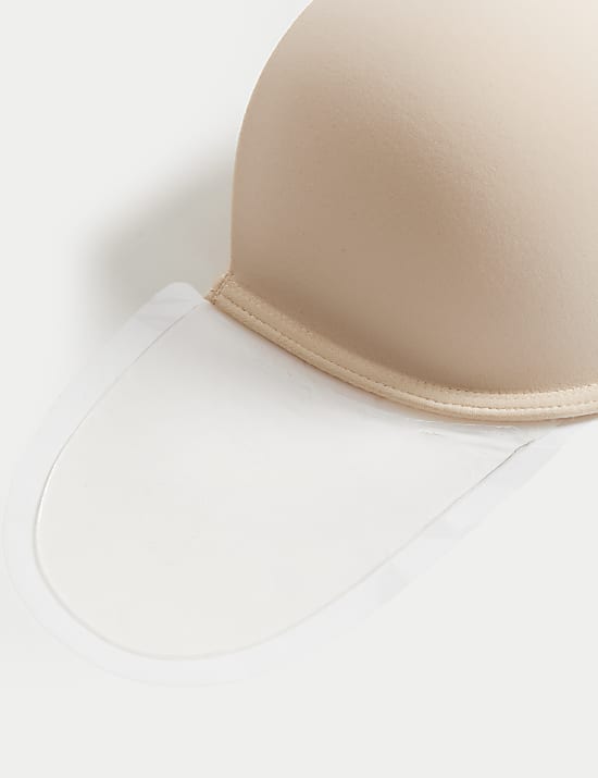 Αυτοκόλλητο σουτιέν strapless με μπανέλα και πλαϊνές λωρίδες