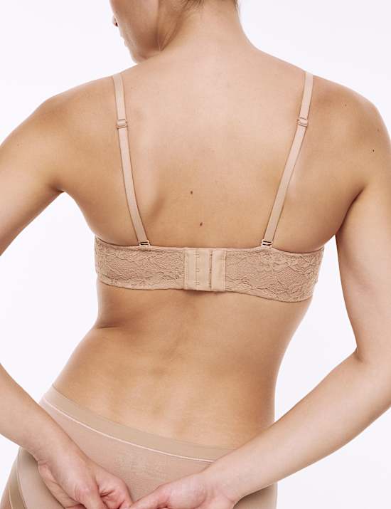 Lace Wired Strapless Bandeau Bra A-E