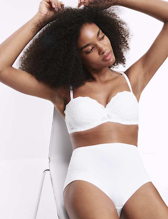 Lace Wired Strapless Bandeau Bra A-E