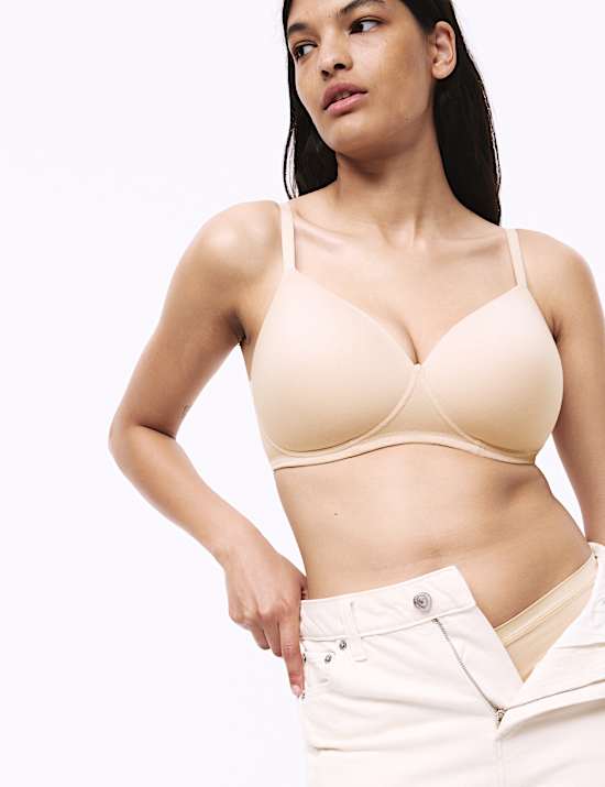 3pk Cotton Rich Non Wired T-Shirt Bras (F-G)