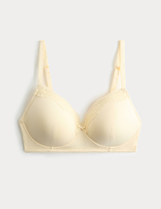 Soutien-gorge sans armature en dentelle jasmine, bonnets embo&icirc;tants A &agrave; E