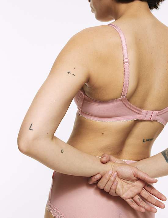 Soutien-gorge sans armature en dentelle jasmine, bonnets embo&icirc;tants A &agrave; E