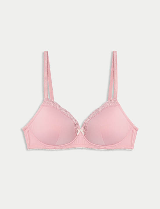 Soutien-gorge sans armature en dentelle jasmine, bonnets embo&icirc;tants A &agrave; E