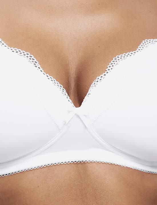 Soutien-gorge sans armature en dentelle jasmine, bonnets emboîtants A à E