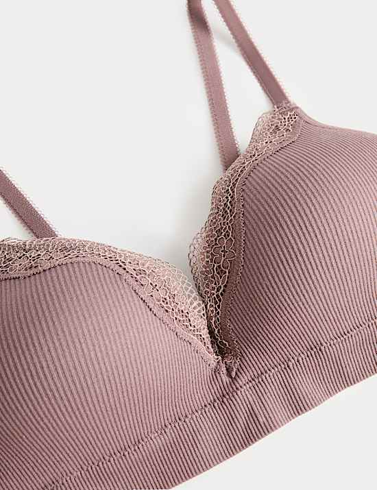 Jasmine Lace Seamfree Non Wired Plunge Bra (A-E)