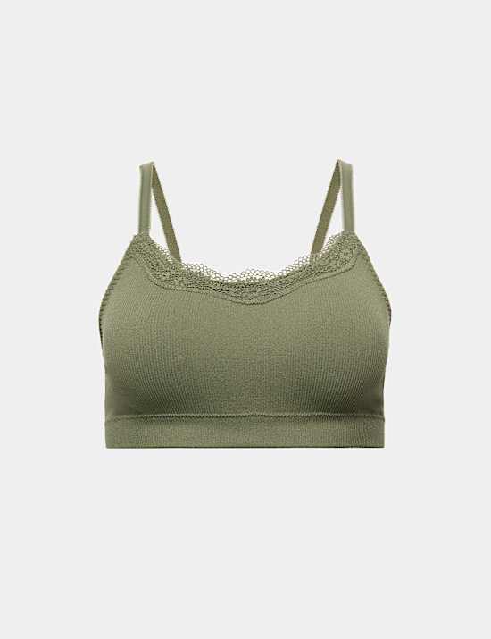 Jasmine Lace Non Wired Seamfree Crop Top