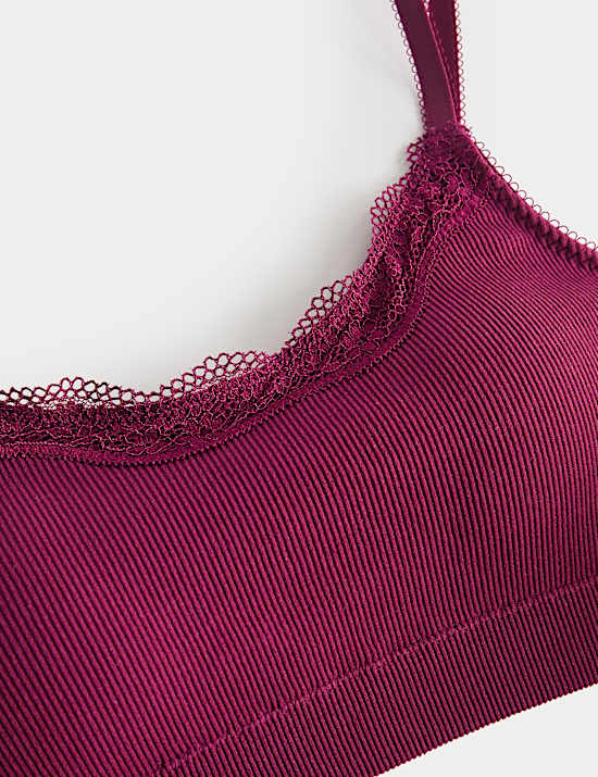 Jasmine Lace Non Wired Seamfree Crop Top