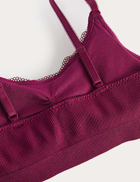 Jasmine Lace Non Wired Seamfree Crop Top