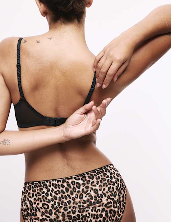 Lace Trim Non-Wired T-Shirt Bra (A-E)