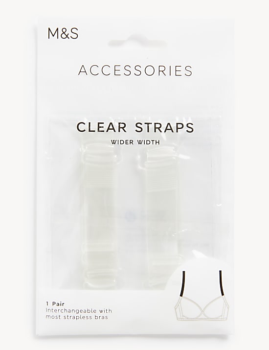 Detachable Clear Bra Straps - Wider Width