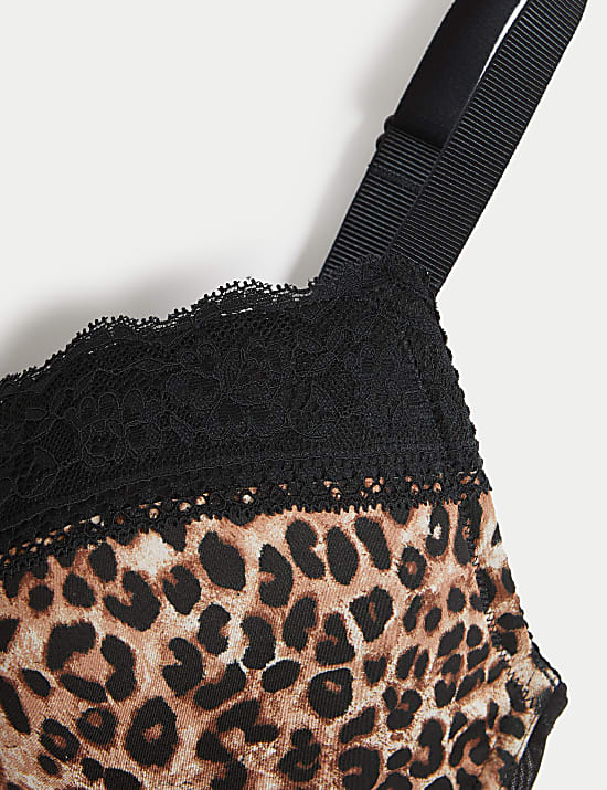 Σουτιέν με βαθύ ντεκολτέ, μπανέλα και δαντέλα (F-H)