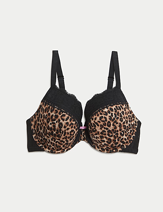 Σουτιέν με βαθύ ντεκολτέ, μπανέλα και δαντέλα (F-H)