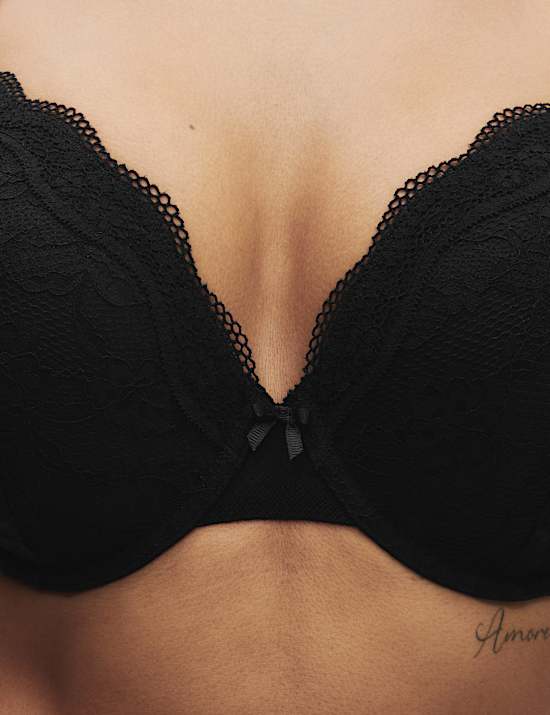 Jasmine Lace Wired Plunge Bra F-H