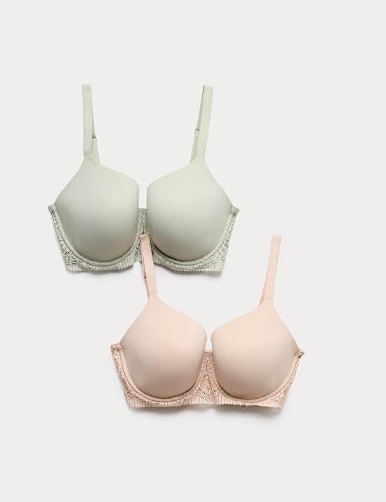 2 Pack Body Soft&trade; Wired Full Cup Bras (F-H)