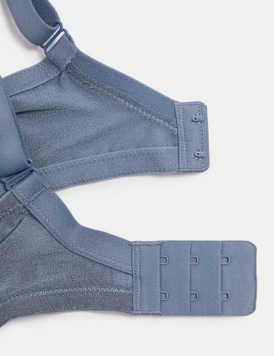 3pk Lace Trim Wired Extra Support Bras F-H