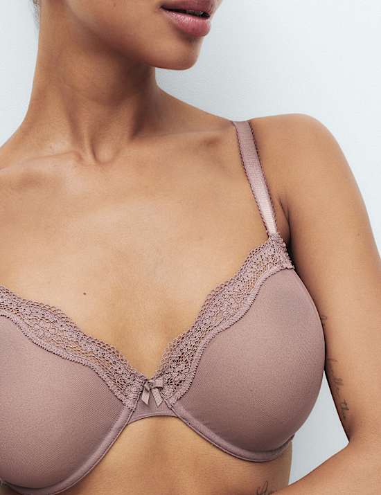 Jasmine Lace Sheer Wired Full Cup Bra (F-H)