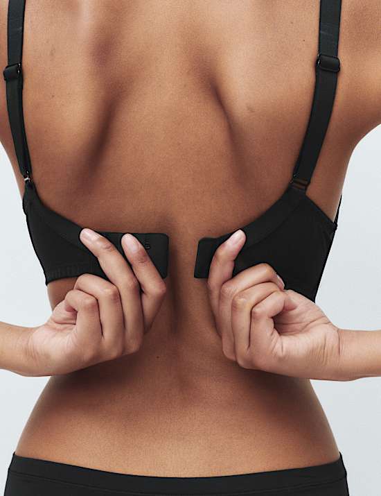 3pk Padded Wired Plunge Bras F-H