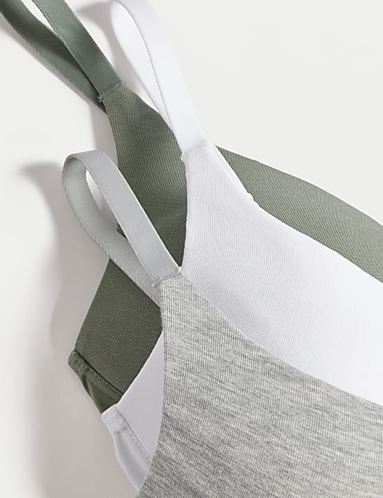 3pk Non Wired Plunge T-Shirt Bras A-E