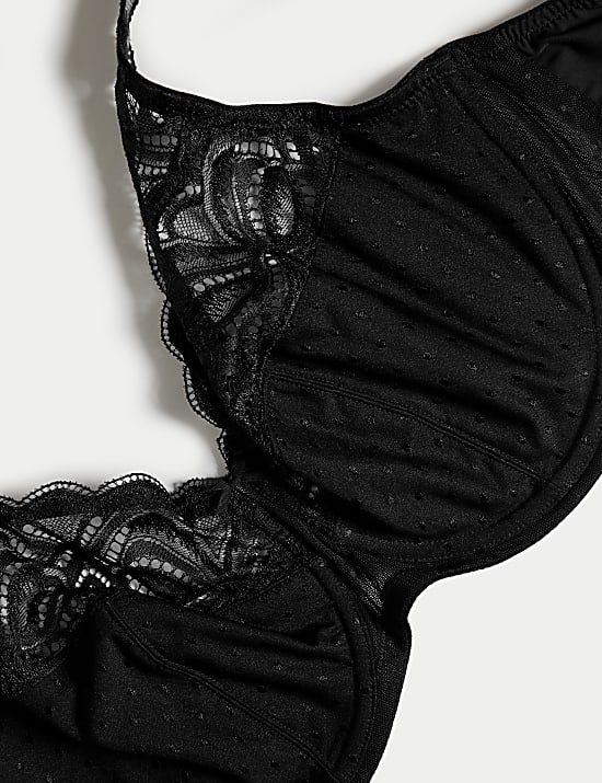 Kanten bh Amelia met beugel en hele cup (cupmaten F+)