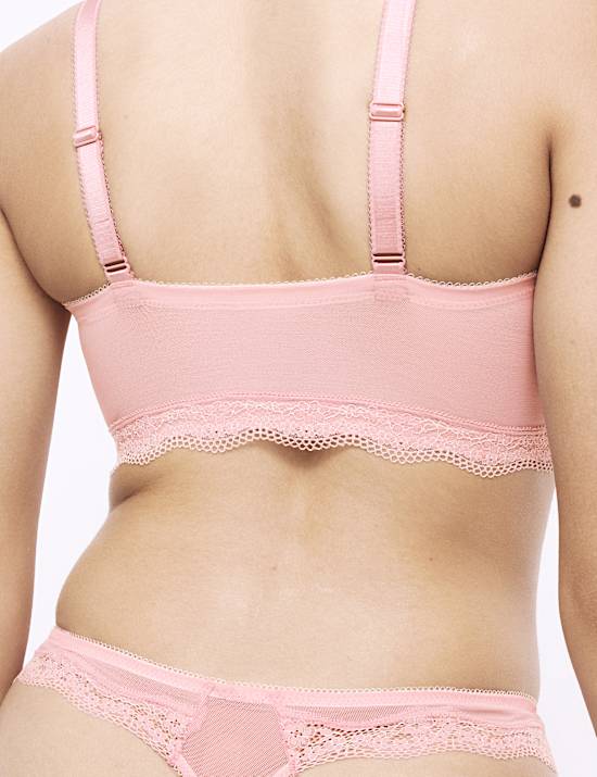 Jasmine Lace Trim Non Wired Bralette F+