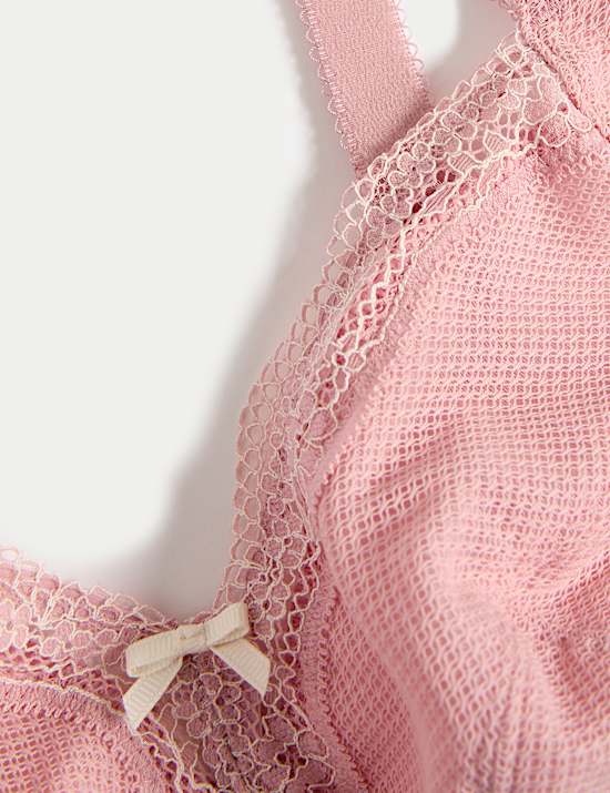 Jasmine Lace Trim Non Wired Bralette F+