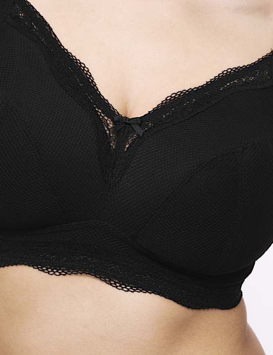 Braletka Jasmine bez kostic s krajkovými lemy, vel. F+