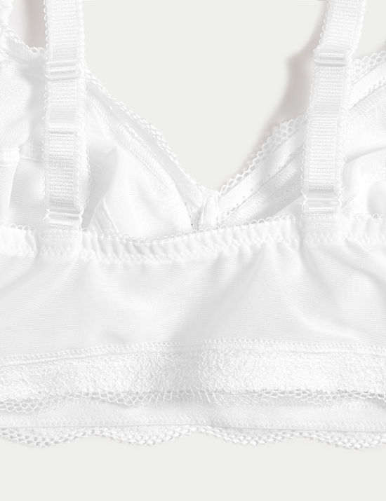 Jasmine Lace Trim Non Wired Bralette F+