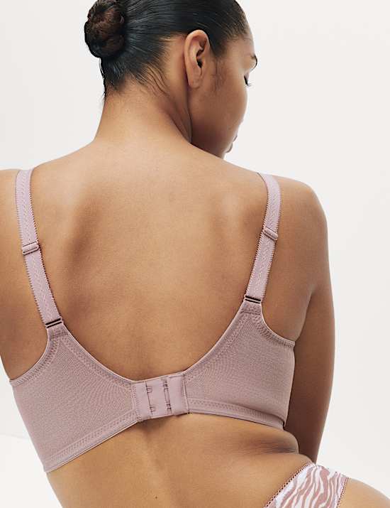 Printed Mesh Wired Extra Support Bra (F+)