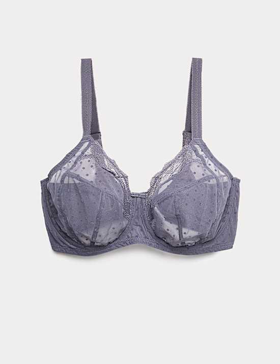 Mesh Wired Extra Support Bra (F-J)