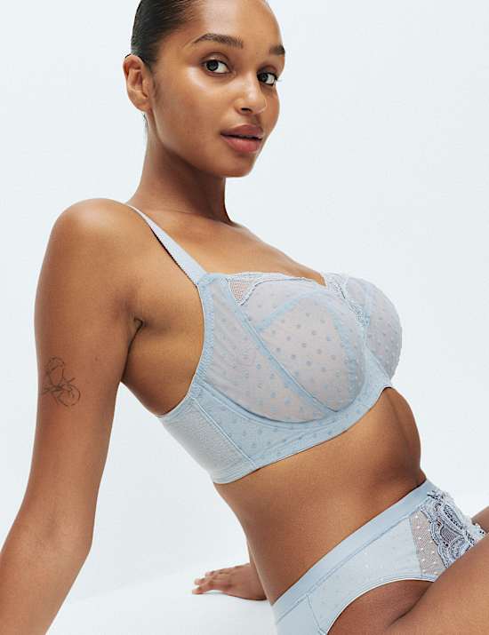 Mesh Wired Extra Support Bra F-J