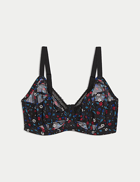 Mesh Wired Extra Support Bra F-J
