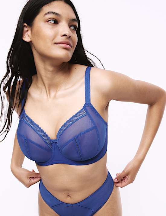 Mesh Wired Extra Support Bra (F-J)