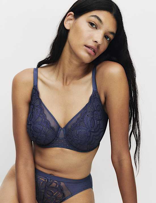 Amelia Lace Natural Lift Wired Full Cup Bra (F+)