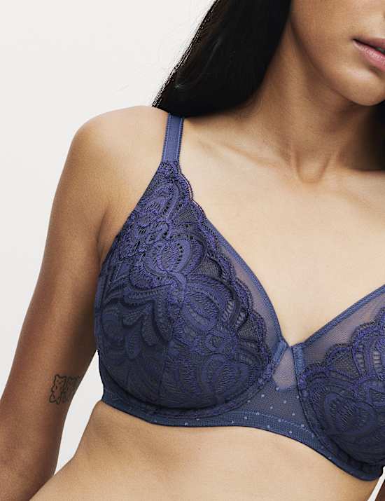 Amelia Lace Natural Lift Wired Full Cup Bra (F+)